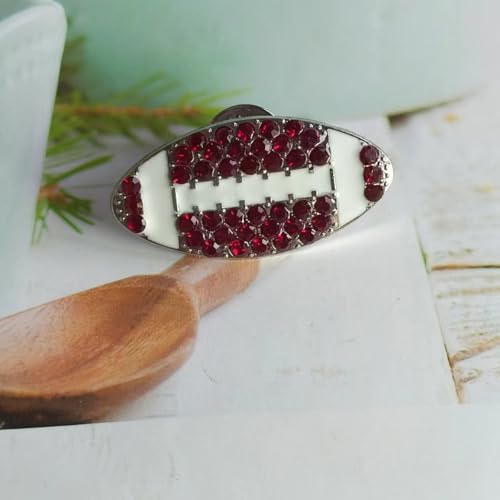 Image of Shiny Rhinestone Baseball Rugby Basketball Enamel Pin Creative Lapel Brooch for Women Men Sports Fans Jackets Backpack Hats Clothes Gift