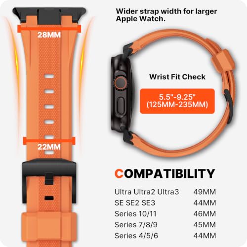 Image of Fullmosa Soft TPU Strap for Apple Watch 49 (Ultra 3 /2 /1) 46 45 44mm