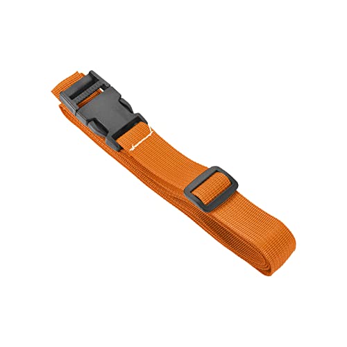 Image of M METERXITY 1 Pack Luggage Straps- Travel Baggage Accessory Adjustable Suitcase Belt with Quick Release Buckle, Apply to Travel (1.5 Meters, Orange)