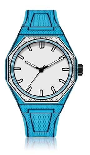 FANMIS Men's Anime-Inspired Fashion Sketch Wristwatch Minimalist Creative Wormhole Design Watch Stylish and Durable Timepiece for Men's Sports Watch (B Blue)