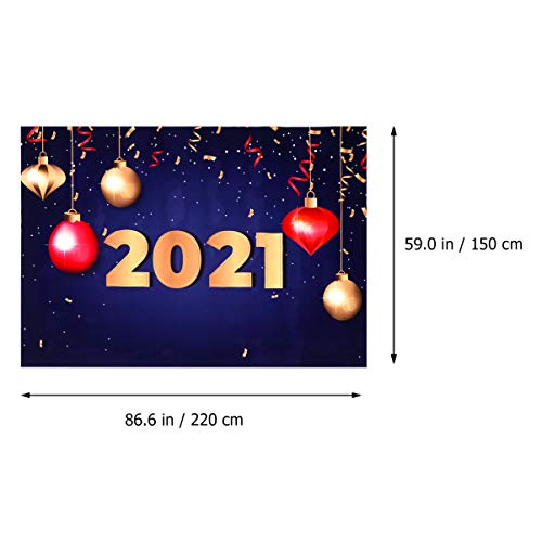 BESTOYARD 2021 faixa de fundo de fotografia de vinil mural para estúdio Ano Novo Festa 220 x 150 cm