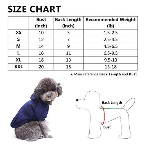 Dog Hoodie With Pocket Pet Warm Sweater For Winter Small Medium Dogs Puppy Coat Orange Xl #TOP4