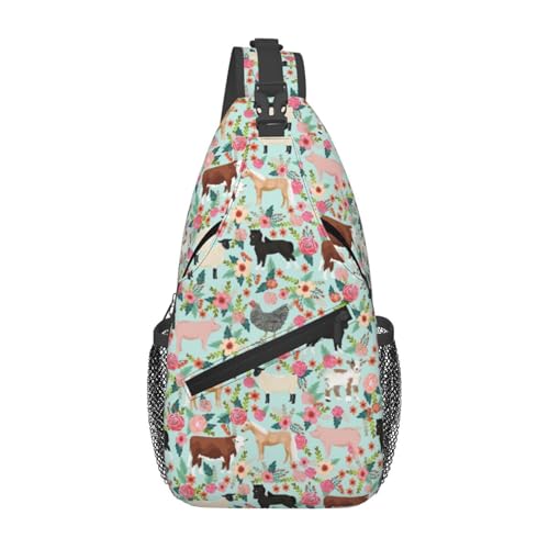 Steer Floral Stylish Men'S Messenger Bag - Durable Polyester, Huge Capacity & Adjustable Strap