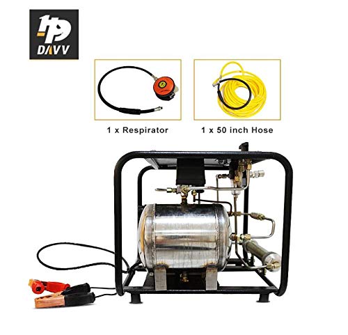 HPDAVV 164 feet Hose for Diving Compressor with Connect, PVC Air Hose,Clamp Joint,M101,300 PSI,Air Compressor Accessories,Extreme All-Weather Flexibility