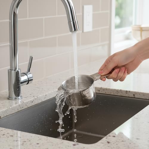 Vaso medidor 2/3 cup 160 ml acero inoxidable miniatura 5