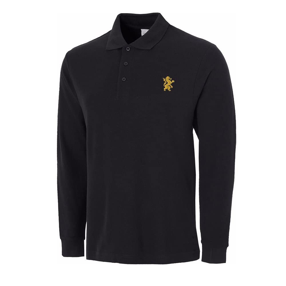 Cijia-Cijia Men Long Sleeve Polo Shirts Lion Graphic