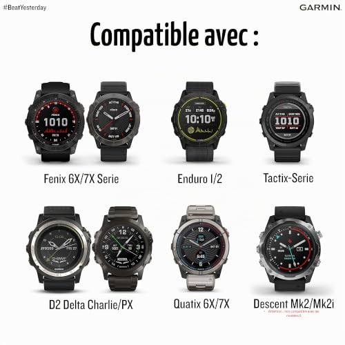 Correa Garmin QuickFit 22 mm silicone - vue 6