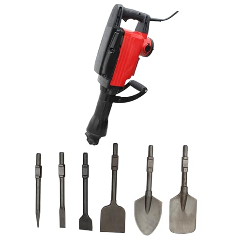 WYDDDARY Industrial Concrete Crushing Hammer 45J Hammering Force Electric Breaker High Power Electric Pick With 5 Shovel 110V 2000W