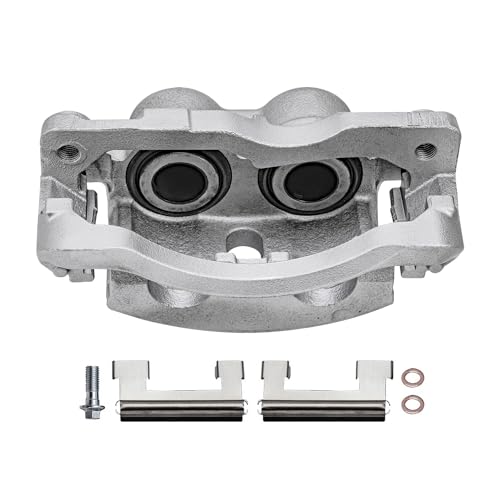 Image of Detroit Axle - Front Left Brake Caliper for Chevy Silverado 2500 HD 3500 HD GMC Yukon XL Savana 2500 3500 Cadillac DTS Deville Disc Brake Caliper w /Bracket
