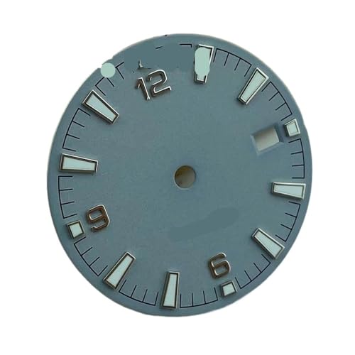 NITVIA 1PC 31mm Uhr Zifferblatt Leuchtende NH34 NH36 NH35 Bewegung 3 Uhr Krone 3,8 Uhr Krone(Szary)