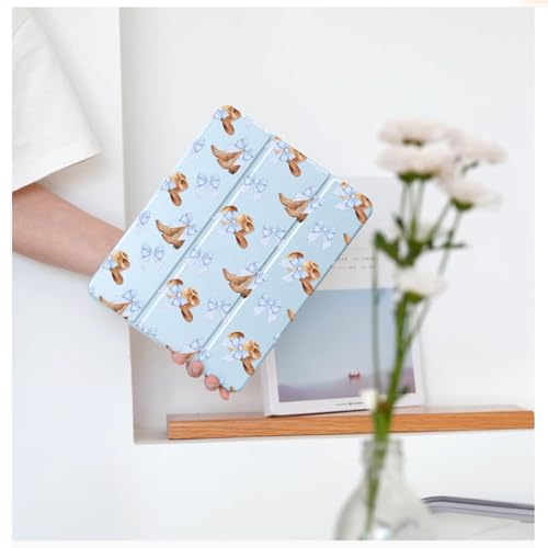 Étui iPad 10.2 avec porte-crayon pour générations 7 8 9 coque acrylique bleu - 2