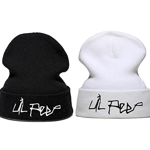 LANLYLGQ 2PCS Strickmütze Lil peep Beanie Unisex Herren Damen Warmmütze...
