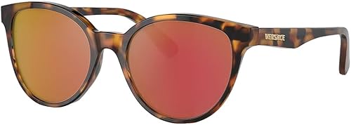 Versace Gafas de sol para niños, montura Havana, lentes rojo espejo violeta oscuro, 1.811 in, HabanaLogotipo doradoVioleta Oscuro Espejo Rojo