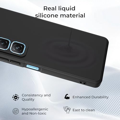 Image of A rtistque Back Cover Case for Infinix Hot 50 5G with Camera Protection | Shockproof TPU | Stylish Protective Design | Slim Fit | Ultra Matte | Infinix Hot 50 5g Back Cover - Black
