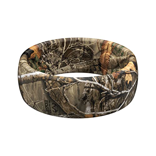 Groove Life RealTree Camo Silicone Ring - Breathable Rubber Wedding Rings for Men, Lifetime Coverage, Unique Design, Comfort Fit Ring