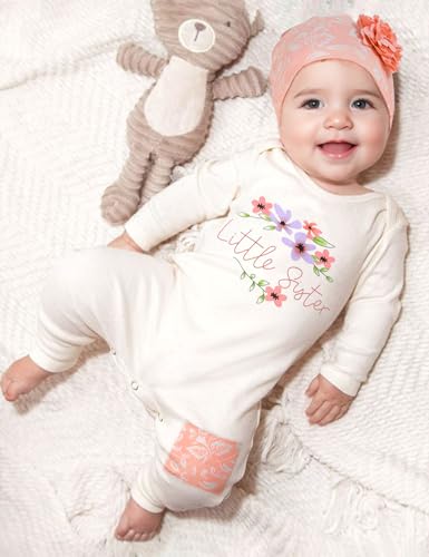 Baby Girl Clothes Patter&Letter Baby Girl Romper with Bow Hat&Headband and Gloves 4Pcs Baby Girl Coming Home Outfit2