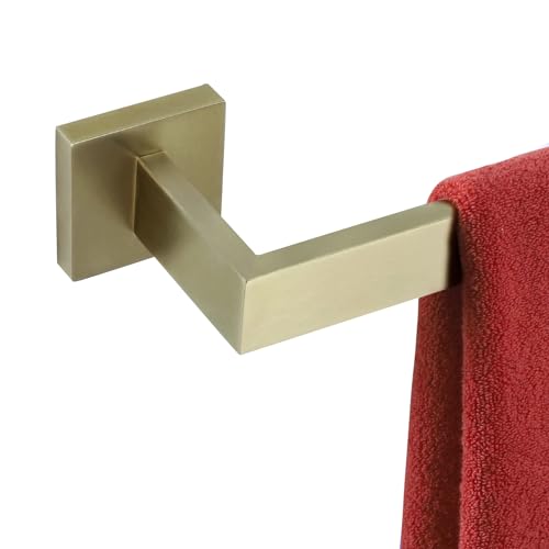 KOKOSIRI 32 Inch Gold Bath Towel Bar Bathroom Towel Rack Towel Holder Shower Hand Towel Hanger,Total Length 33.3 Inch, Brushed Gold, B4003BG-L32