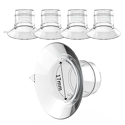 Inserto de Brida 17mm(4 unidades),compatible con KISSBOBO /MomcozyM5/S9 Pro/S12/S12 Pro/Jheppbay,Accesorios originales de repuesto para Extractor de Leche (17mm 4pcs)