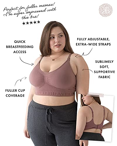 Kindred Bravely Simply Sublime Busty Seamless Nursing Bra For F, G, H, I Cup | Wireless Maternity Bra (Twilight, Small-Busty) #TOP1