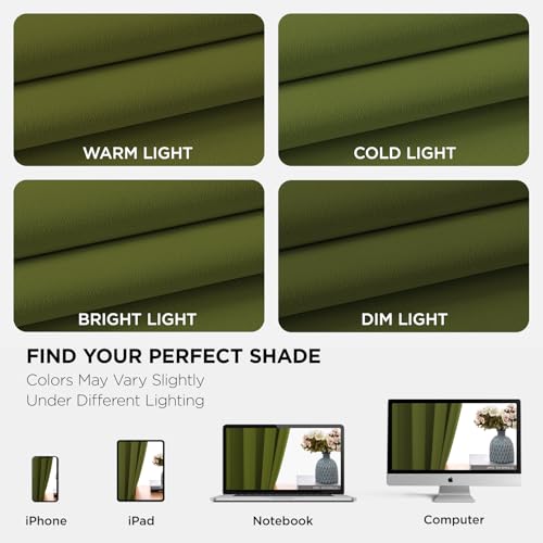 Image of Joydeco Blackout Curtains for Bedroom 52 x 63 Inch, Eyelet Thermal Insulated Energy-saving Drapes for Room Darkening Light Filtering, Short Window Treatments 63 Inch Drop, 2 Panels - Dark Grey