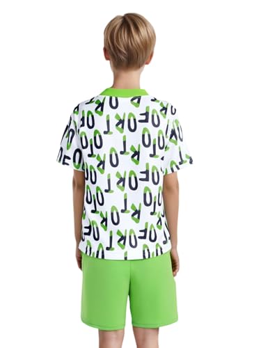 easyforever Kids Boys Quick-dry Sports Outfit Moisture-wicking T-shirt Athletic Shorts For Basketball Running Workout Green 18-24 Months2