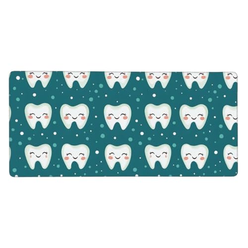 Tapis de souris pour le travail et bureau au design dents mignonnes