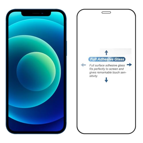 POPIO Military-Grade Gorilla Tempered Glass Compatible For iPhone 12/12 Pro (Black) Edge To Edge Coverage With Easy Installation Kit 5 41CLSLlGYyL