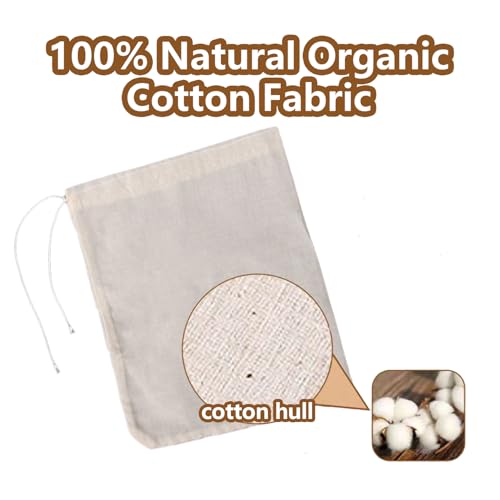 30 Pcs Natural Cotton Spice Bags for Cooking:4x6,6x8Reusable Tea Filters with Drawstring, Ideal for Straining Soups, Herb Sachets & Cold Brew (Food-Grade Cotton). (4x6"15pcs，6x8"15pcs) by Lukdin - Image 5