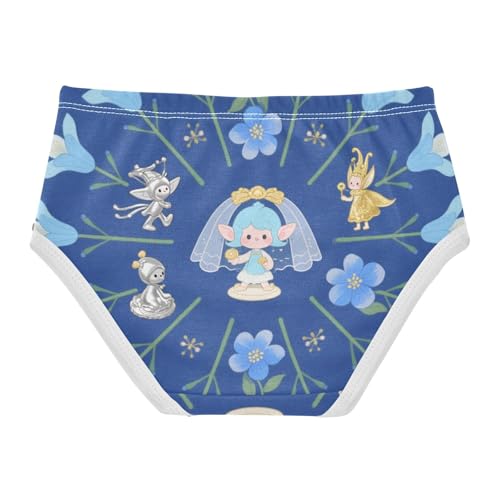 Girls' Underwear Flowers Floral Blue Toddle Brief Panties 2-8 Years 203005822