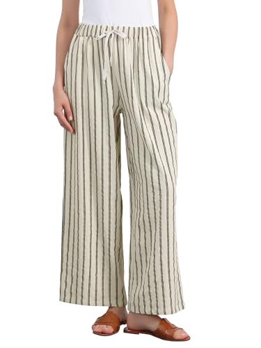 Pantalon en coton à rayures femme coupe ample pour camoufler les rondeurs avec style