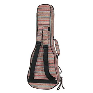 Longteam Bohemian Stripes Étui pour ukulélé 21/23 In Soprano/Concert rose - Les Beatles, Paul McCartney, John Lennon, RIngo Starr, George Harrison Longteam Bohemian Stripes Étui pour ukulélé 21/23 In Soprano/Concert rose – Image 3