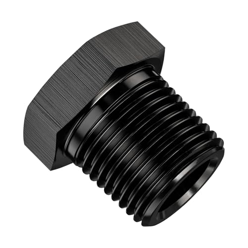 EVIL ENERGY 3/8 NPT Plug Male Hex Head Fitting Adapter Aluminum Black