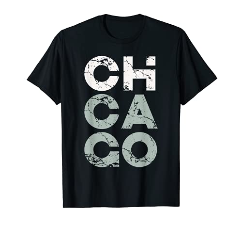 Raffreddare Chicago Windy City Distressed Uomini Donne Maglietta