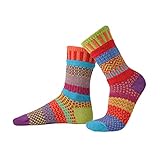 Solmate Socks - Mismatched Crew Socks; Made in USA; Cosmos Medium