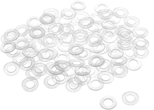 120 Rondelle Piane Nylon M3 - Kit Guarnizioni 3x7x1mm Bianco
