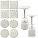 Heatoe 2 Sets Of Moon Cake & Mung Cake Mold, Biscuit Pressing Mold, Round And Square Moon Cake Making Tools. (50g 8pcs Round And Square Stamp)