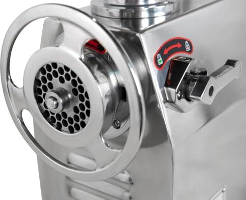 Picadora de carne eléctrica de acero inoxidable para uso doméstico y comercial con boquillas, rendimiento resistente, fácil de limpiar