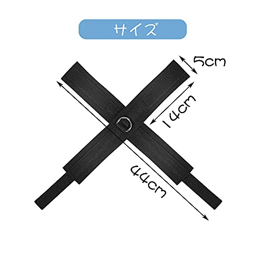 SMグッズ 拘束具 大人の玩具 クロス手錠 男女兼用 目隠し sm 手錠 Dリング付き 手に優しい - 画像3