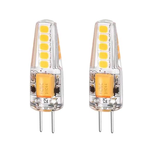 2PCS G6.35 Lampadina LED AC DC 12-24V Dimmerabile JC Tipo 3W 2700K Bianco Caldo G4 Base Bi-Pin Illuminazione Paesaggio Cortile Luci Prato Dimmerabile G4-3W Bianco Caldo