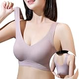 [Tophana] ゼリージェル設計 ノンワイヤーブラ シームレスブラ 【サポート力バツグン・驚きのラクのびフィット感】 ノンワイヤー ブラジャー スポーツブラ ナイトブラ 寄せブラ バストアップ 脇高設計 締め付け感ゼロ 通気性 垂れない (L, ピンク)