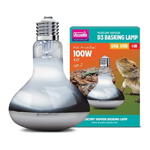 Arcadia D3 UV Basking Lamp, 100 W, E27 Cover