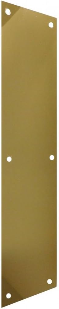 Push Plate Finish: Polished Brass, Size: 3.5" H x 15" W x 0.05" D