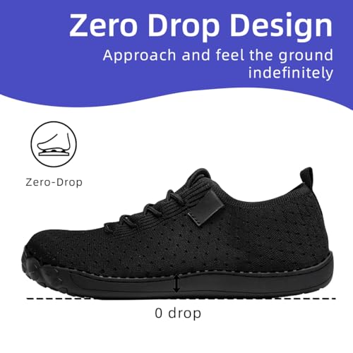 Barefoot Shoes Men Wide Toe Box Running Zero Drop Grounding Non Slip Sports Trail Athletic Footwear Walking Workout Lightweight Outdoor Casual Fashion Sneakers3