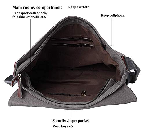 Sechunk Canvas Small Messenger Bag Shoulder Bag Cross Body Bag For Men Boy Student School #TOP4