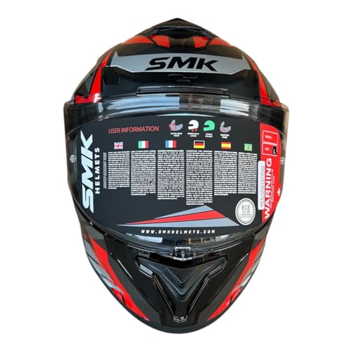 Image of SMK Typhoon Rival Full Face Dual Visor Helmet, Dual Spoiler, ISI DOT ECE 22.06 Certified