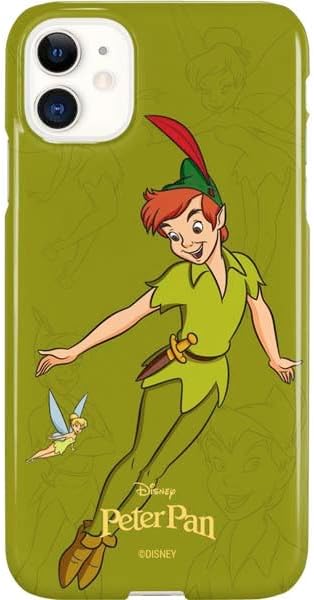 Skinit Lite - Funda para teléfono compatible con iPhone 11, diseño de retrato con licencia oficial de Disney Peter Pan y Tinker Bell