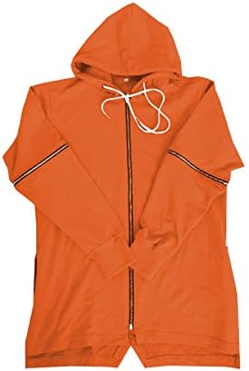 Reves Paris Ohayo Convertible Hoody In Orange Size Large