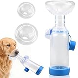 Inhalator Spacer für Haustiere mit 2 Masken, Aerosolkammer mit Atemflussanzeige, Antistatisch, Kompatibel mit Allen MDI, Für Katzen & Hunde