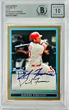DAVID FREESE SIGNED 2009 BOWMAN GOLD ROOKIE RC CARD AUTOGRAPH CARDINALS BAS 10