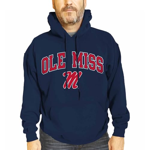 Campus Colors Long Sleeves NCAA Adult Arch & Logo Gameday Unisex Hooded Sweatshirt